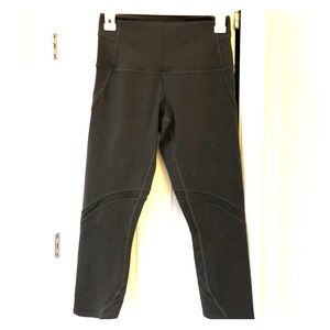 LULULEMON wunder under hi rise crop (GRAY)